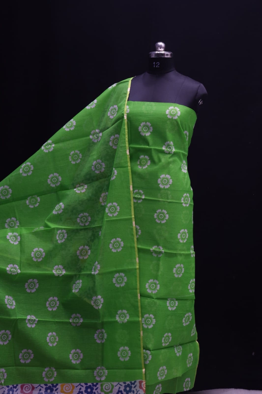 KOTA DORIA MIX COTTON SCREEN PRINT DRESS MATERIAL