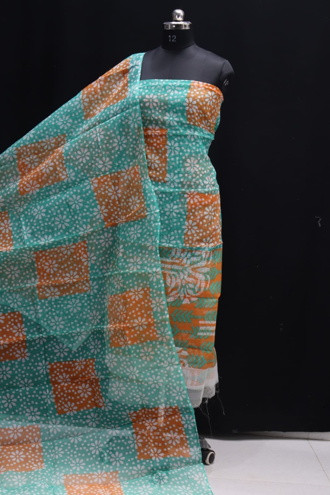 KOTA DORIA MIX COTTON SCREEN PRINT DRESS MATERIAL