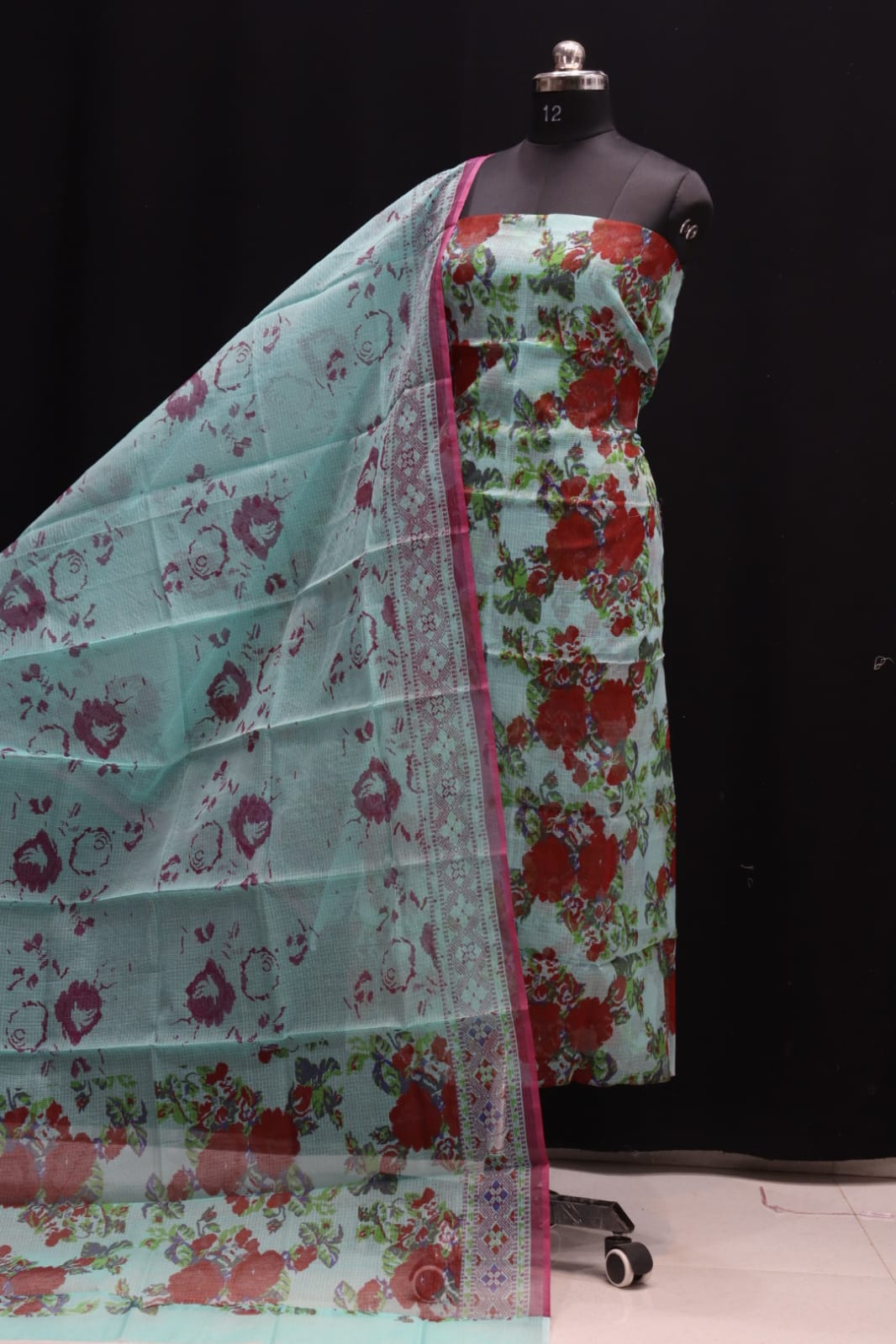 KOTA DORIA MIX COTTON SCREEN PRINT DRESS MATERIAL