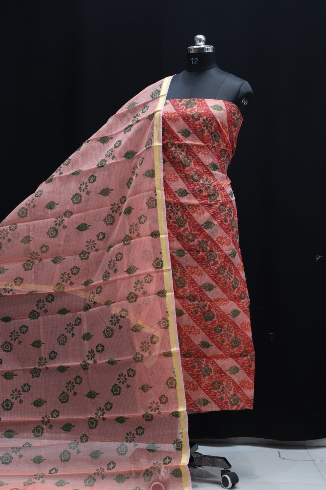 KOTA DORIA MIX COTTON SCREEN PRINT DRESS MATERIAL