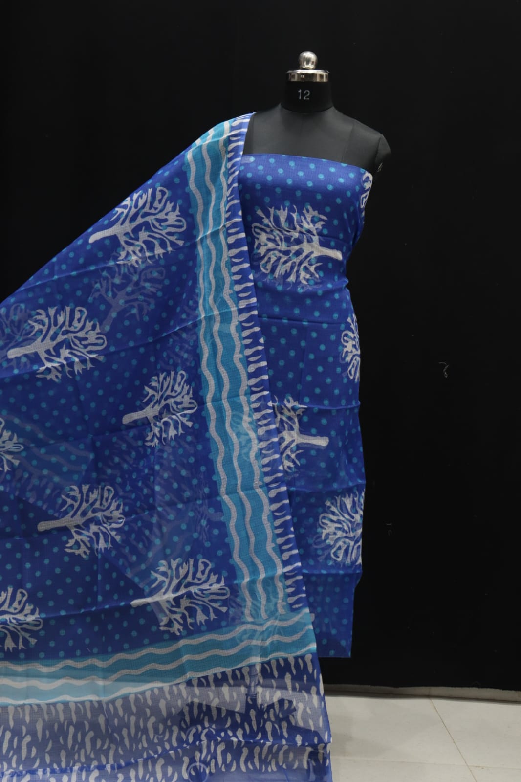 KOTA DORIA MIX COTTON SCREEN PRINT DRESS MATERIAL