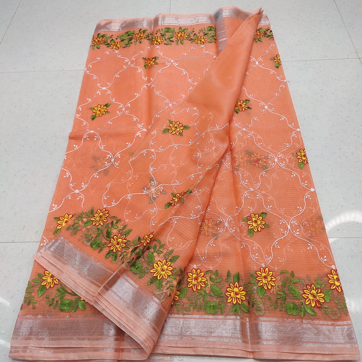 KOTA DORIA MIX COTTON COMPUTERIZED EMBROIDERY SAREE
