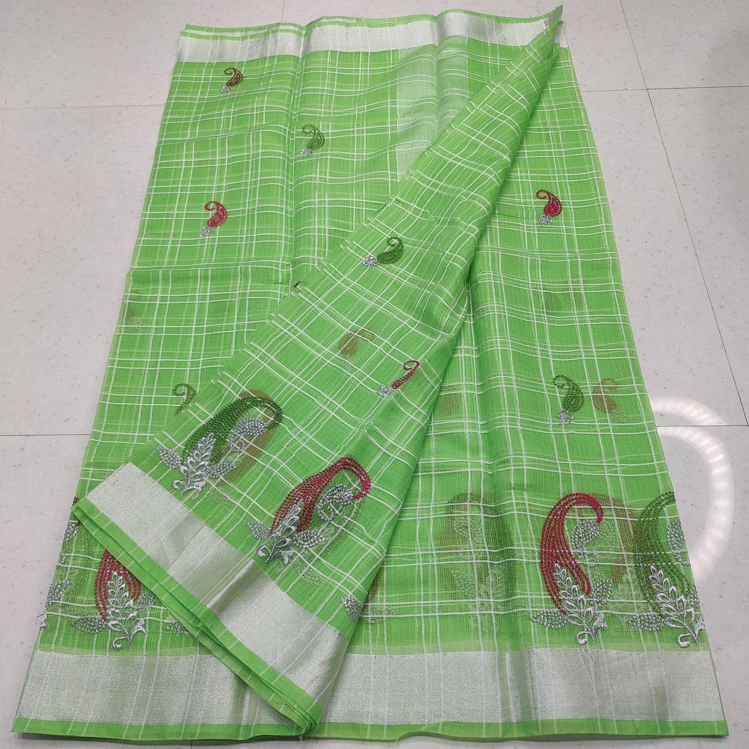 KOTA DORIA MIX COTTON COMPUTERIZED EMBROIDERY SAREE