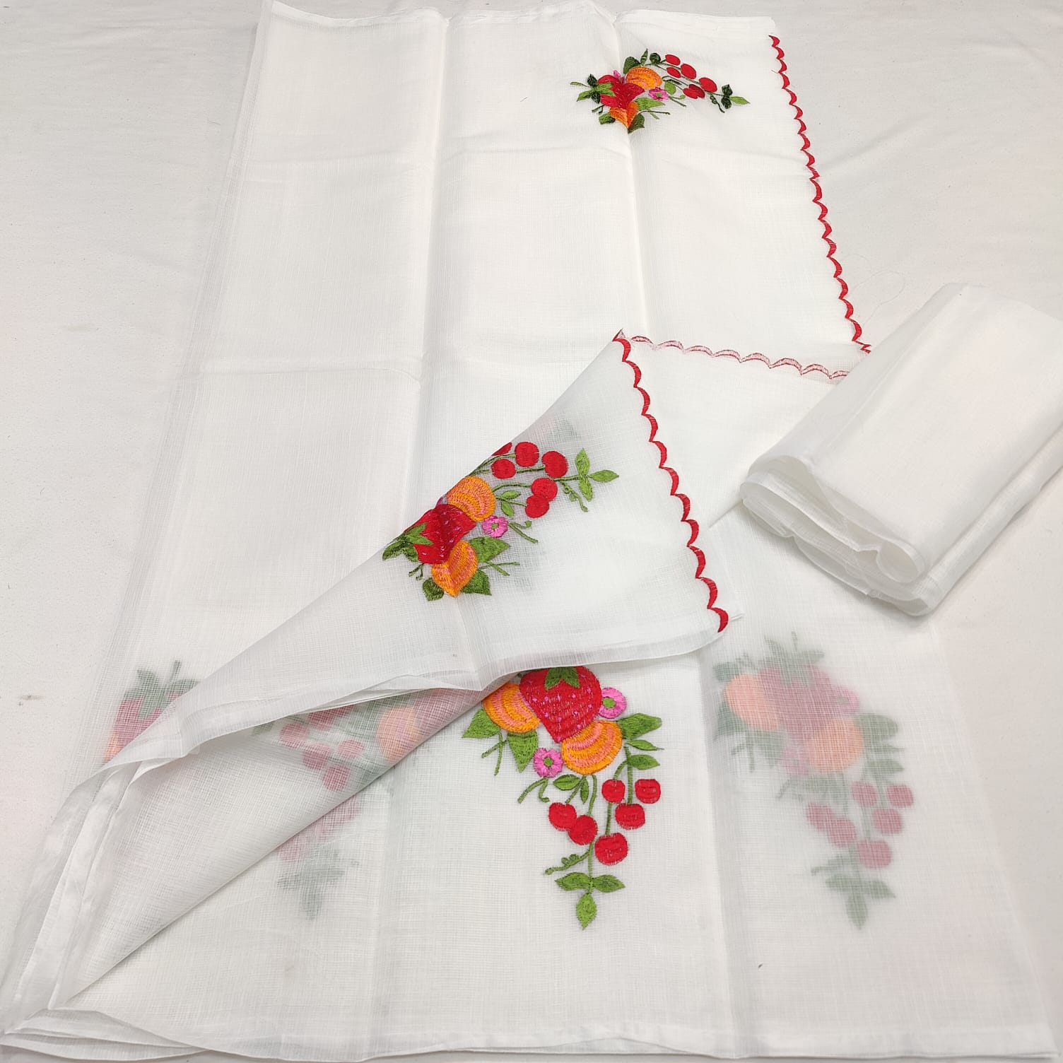 KOTA DORIA MIX COTTON HAND MACHINE EMBROIDERY SAREE