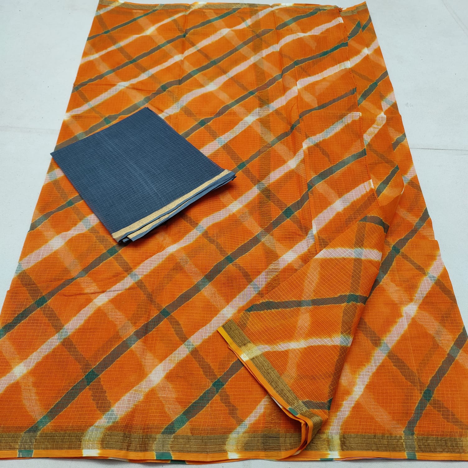 KOTA DORIA PURE COTTON SHIBORY/LAHARIYA/BANDHEJ/BAATIK DYE SAREE