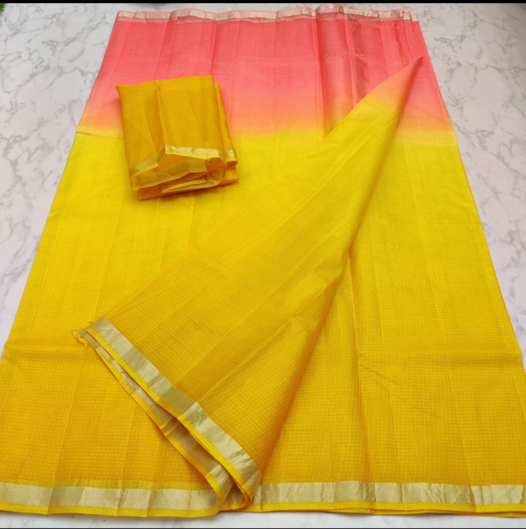 KOTA DORIA PURE SILK PLAIN DYE SAREE