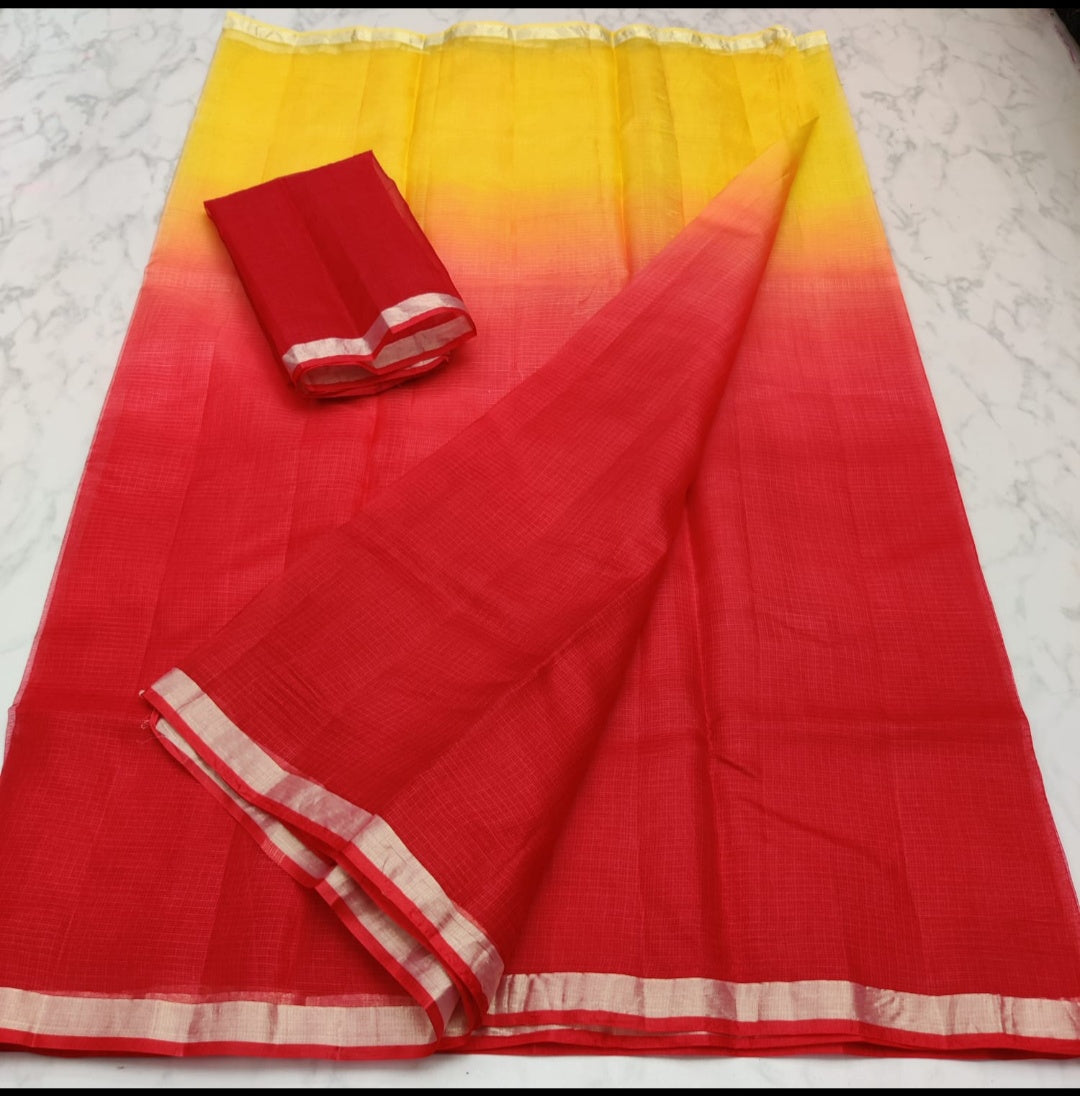 KOTA DORIA PURE SILK PLAIN DYE SAREE