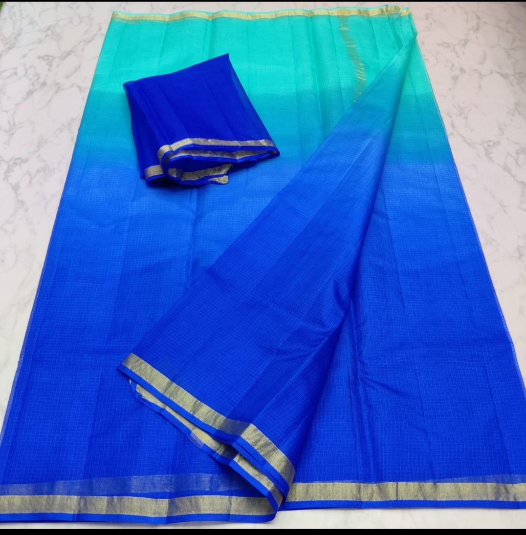 KOTA DORIA PURE SILK PLAIN DYE SAREE