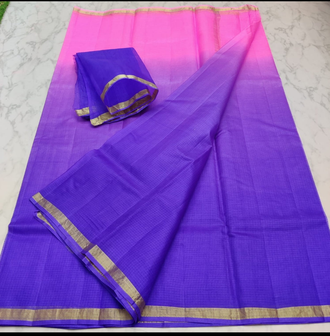 KOTA DORIA PURE SILK PLAIN DYE SAREE