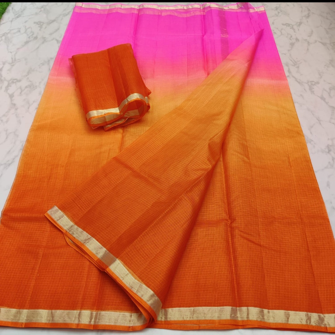 KOTA DORIA PURE SILK PLAIN DYE SAREE