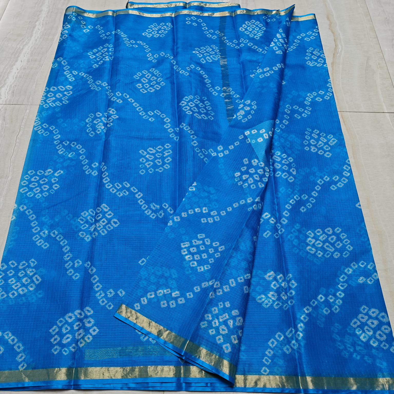 KOTA DORIA PURE SILK SHIBORY/LAHARIYA/BANDHEJ/BAATIK DYE SAREE