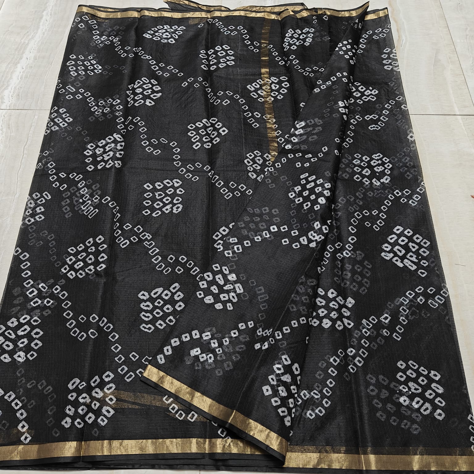 KOTA DORIA PURE SILK SHIBORY/LAHARIYA/BANDHEJ/BAATIK DYE SAREE