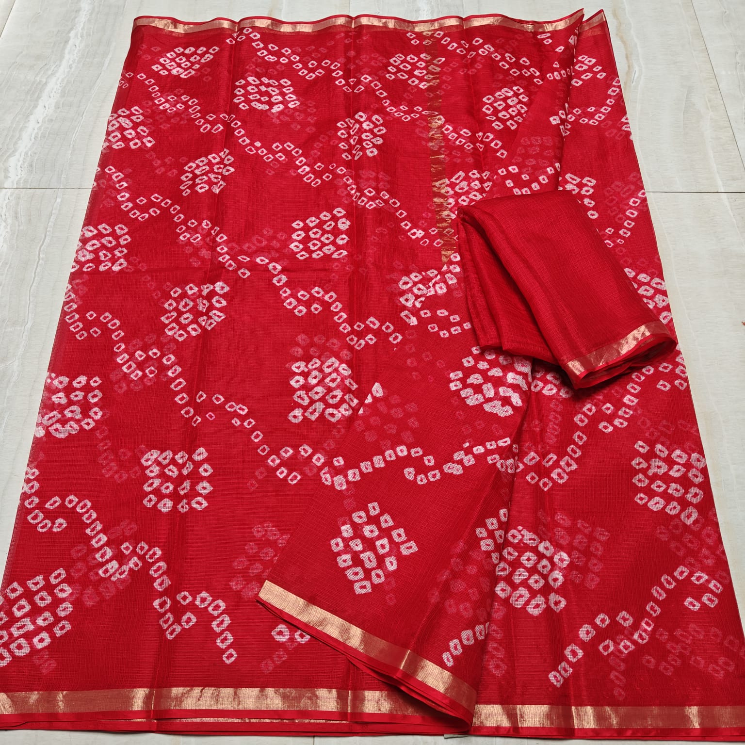 KOTA DORIA PURE SILK SHIBORY/LAHARIYA/BANDHEJ/BAATIK DYE SAREE