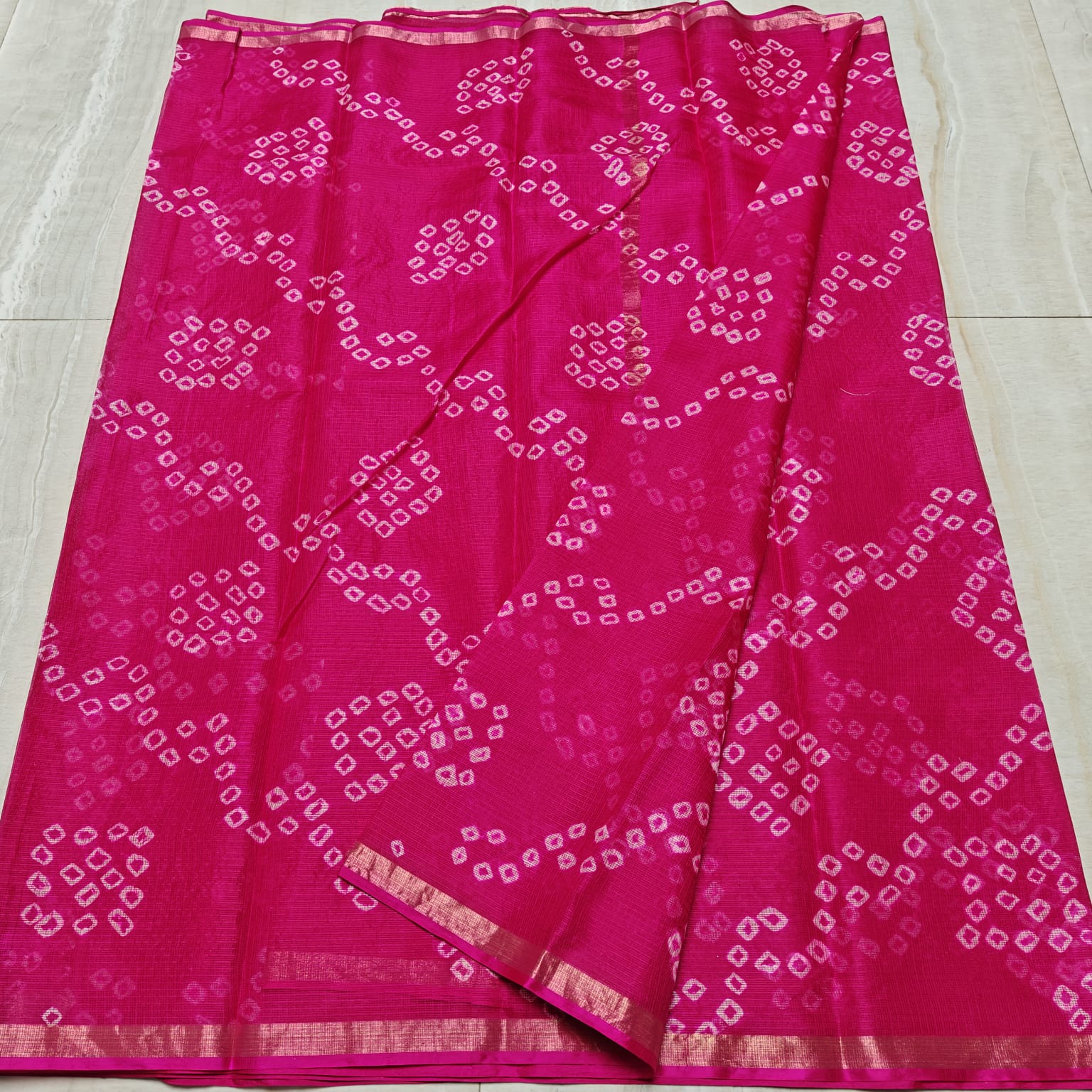 KOTA DORIA PURE SILK SHIBORY/LAHARIYA/BANDHEJ/BAATIK DYE SAREE