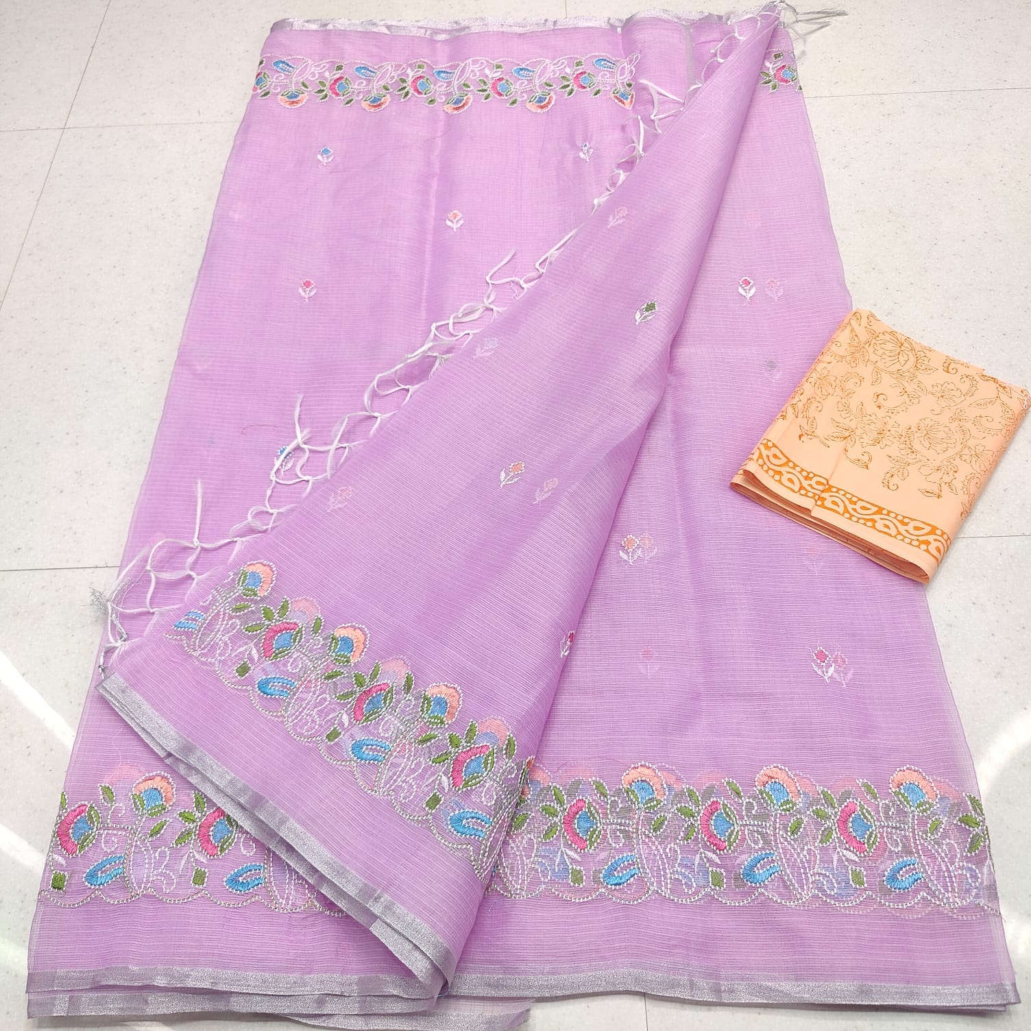 KOTA DORIA MIX COTTON COMPUTERIZED EMBROIDERY SAREE
