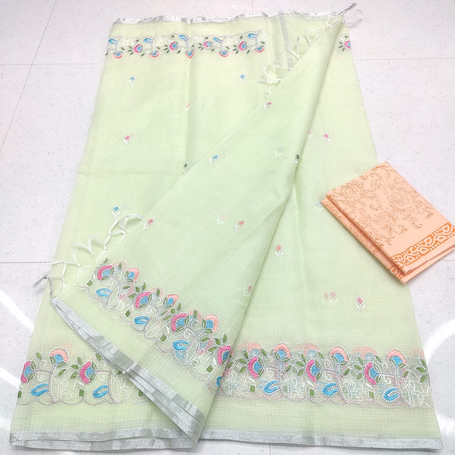 KOTA DORIA MIX COTTON COMPUTERIZED EMBROIDERY SAREE