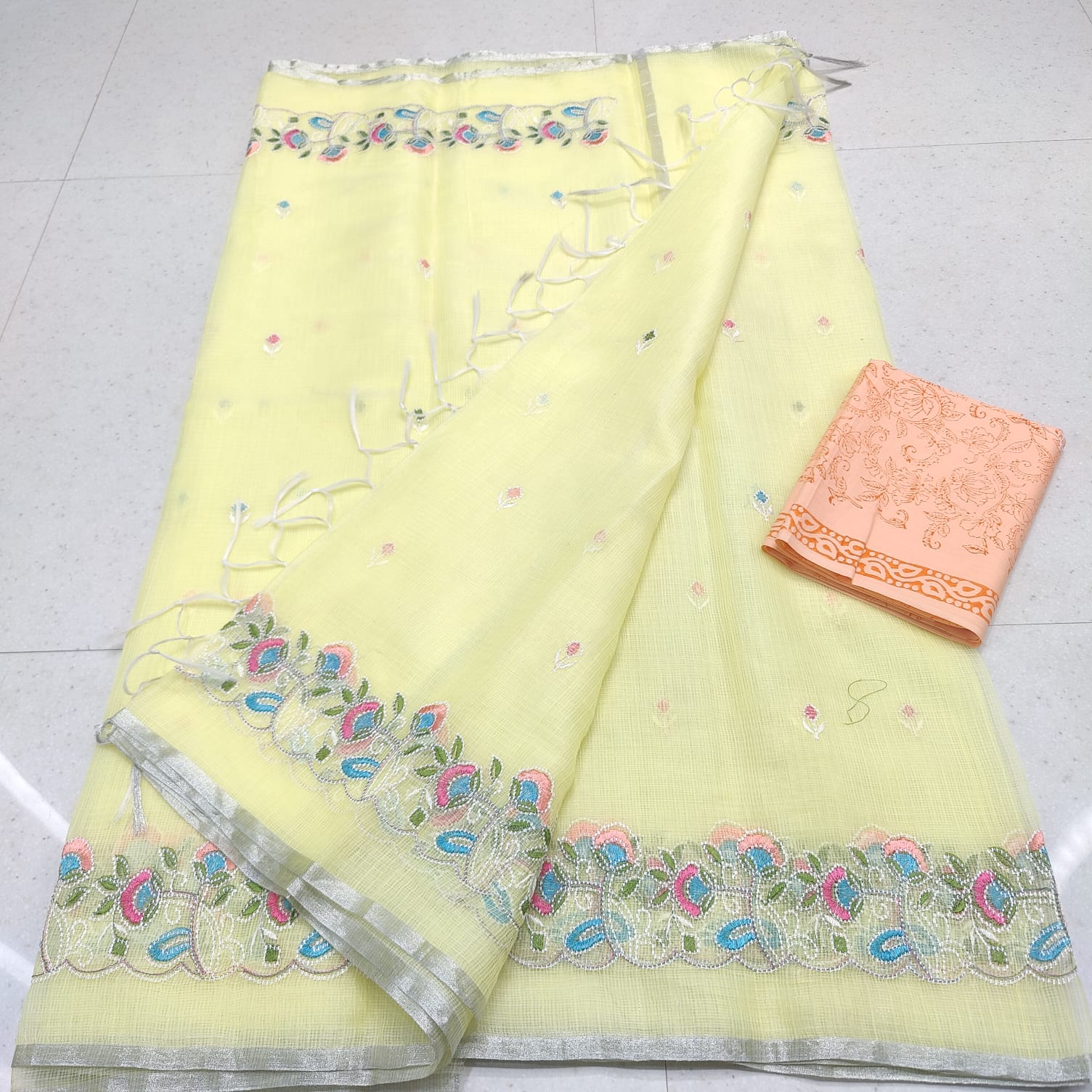 KOTA DORIA MIX COTTON COMPUTERIZED EMBROIDERY SAREE