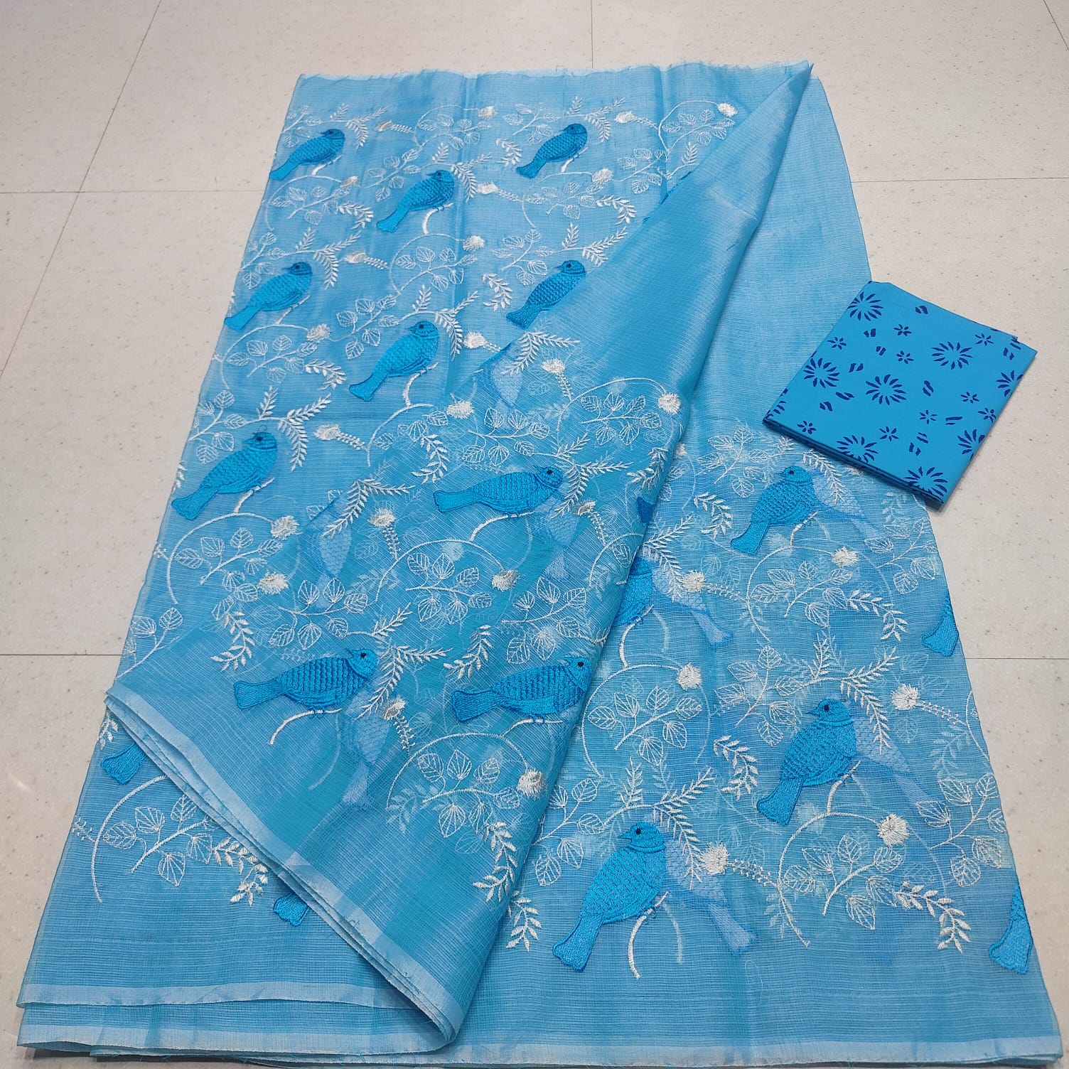 KOTA DORIA MIX COTTON COMPUTERIZED &nbsp;EMBROIDERY SAREE