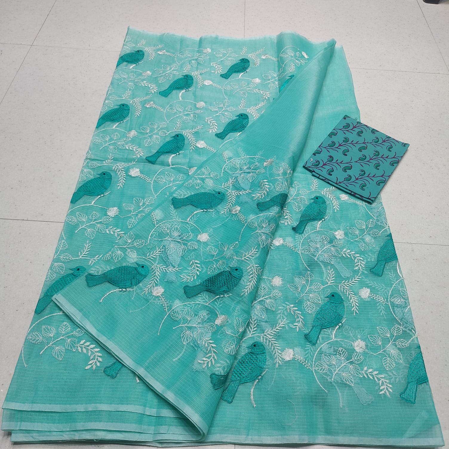 KOTA DORIA MIX COTTON COMPUTERIZED &nbsp;EMBROIDERY SAREE