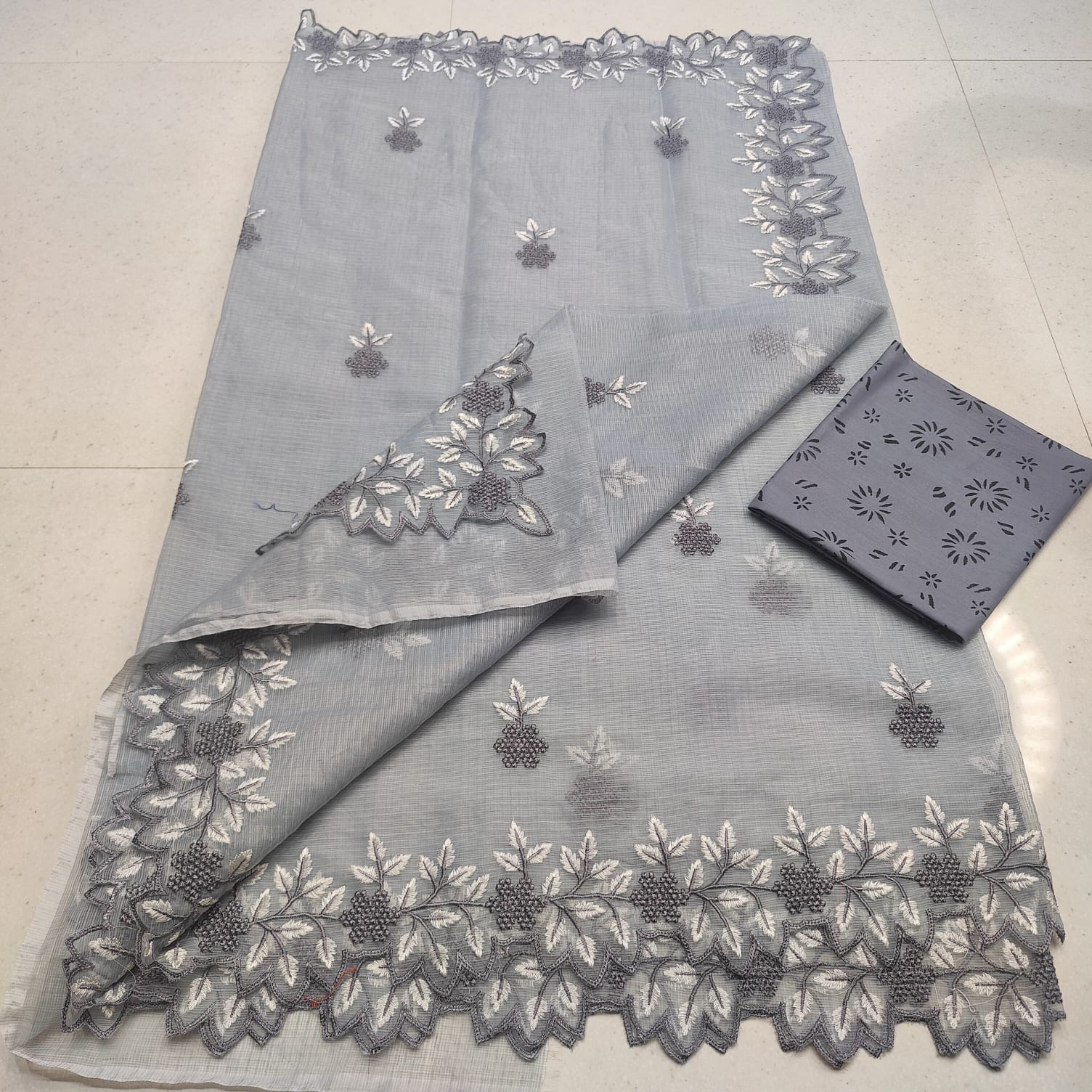 KOTA DORIA MIX COTTON COMPUTERIZED &nbsp;EMBROIDERY SAREE