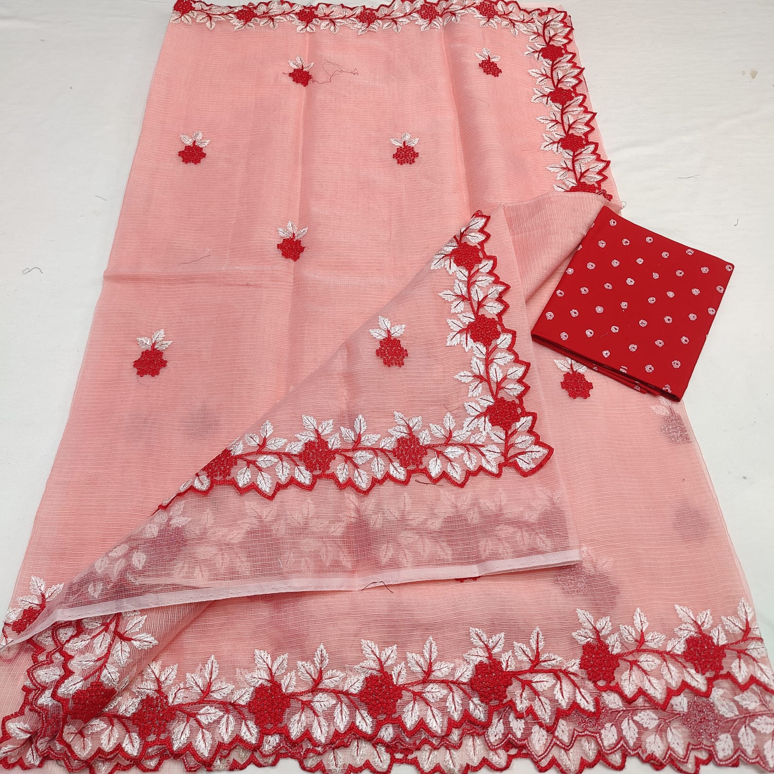 KOTA DORIA MIX COTTON COMPUTERIZED &nbsp;EMBROIDERY SAREE