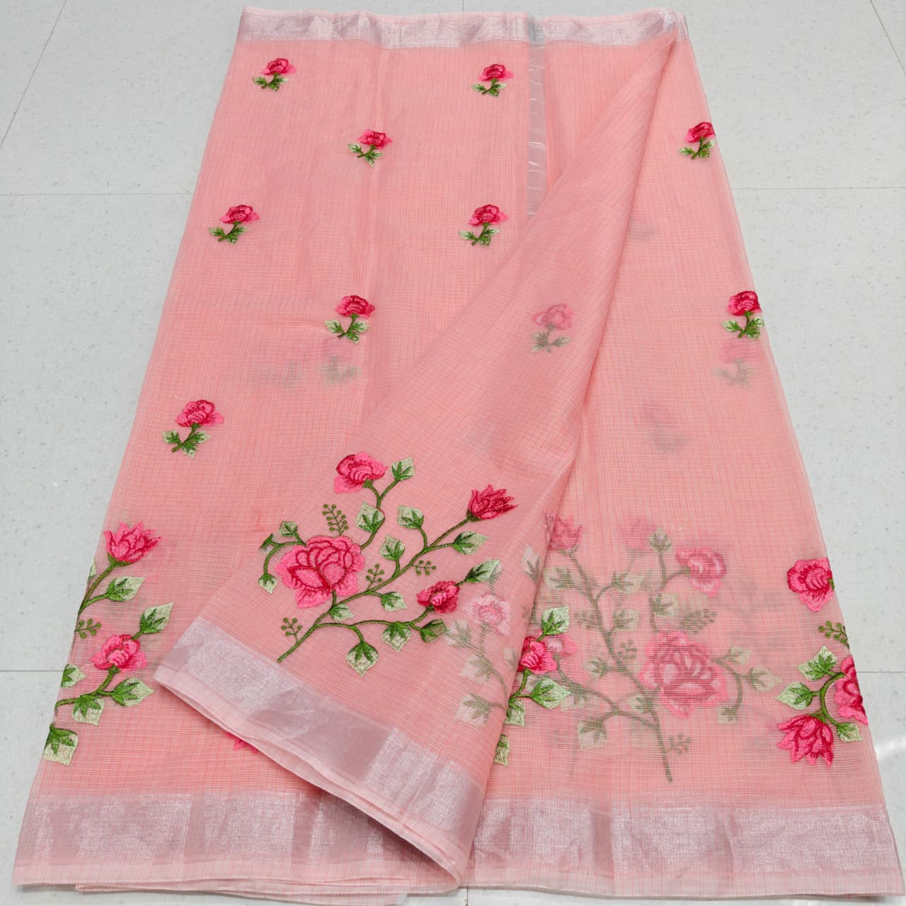 KOTA DORIA MIX COTTON COMPUTERIZED EMBROIDERY SAREE
