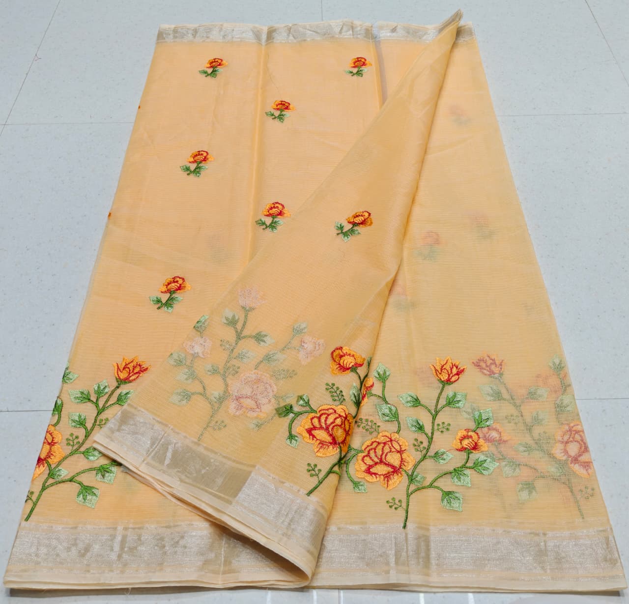 KOTA DORIA MIX COTTON COMPUTERIZED EMBROIDERY SAREE