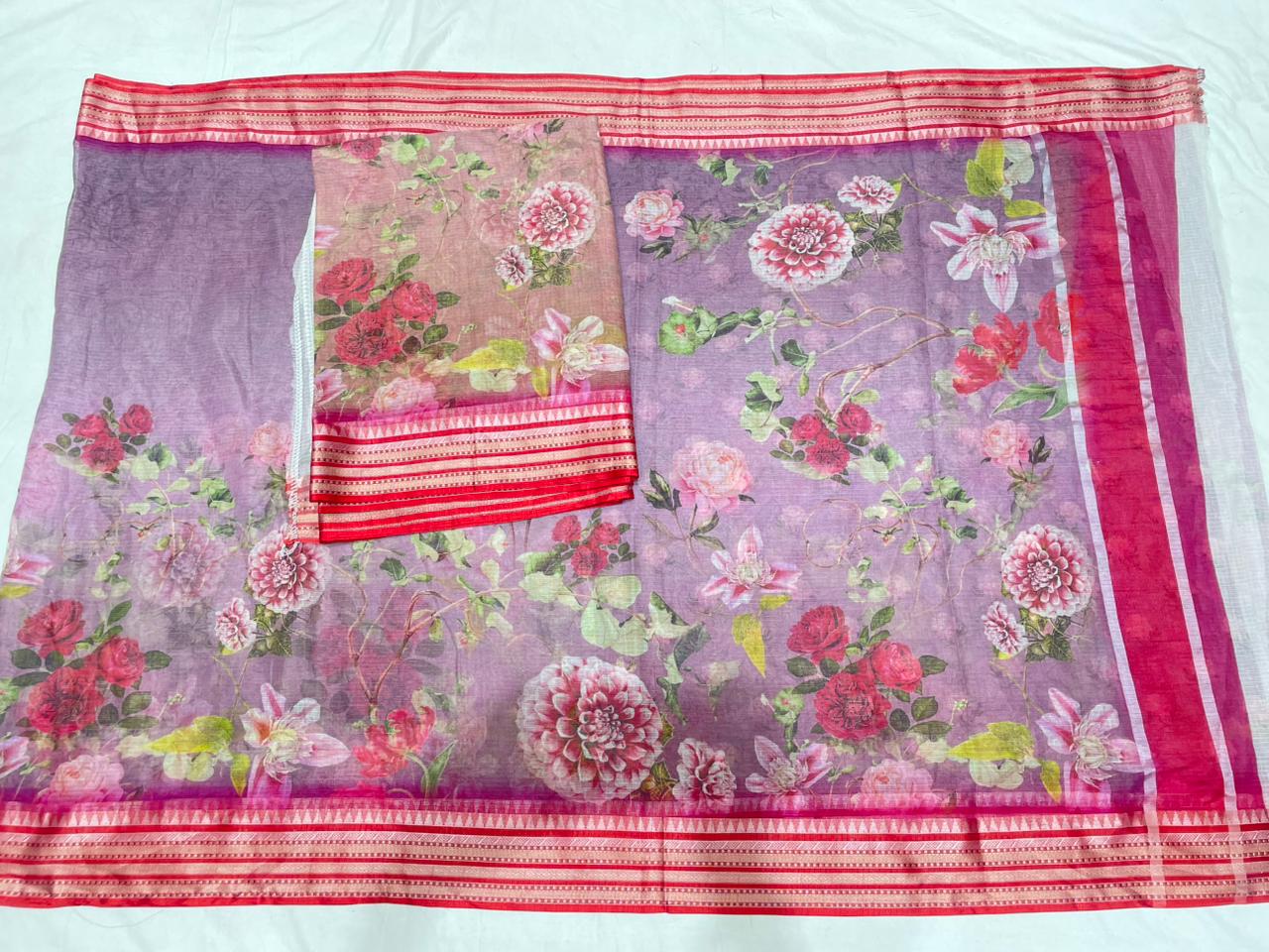 KOTA DORIA PURE COTTON DIGITAL PRINT SAREE