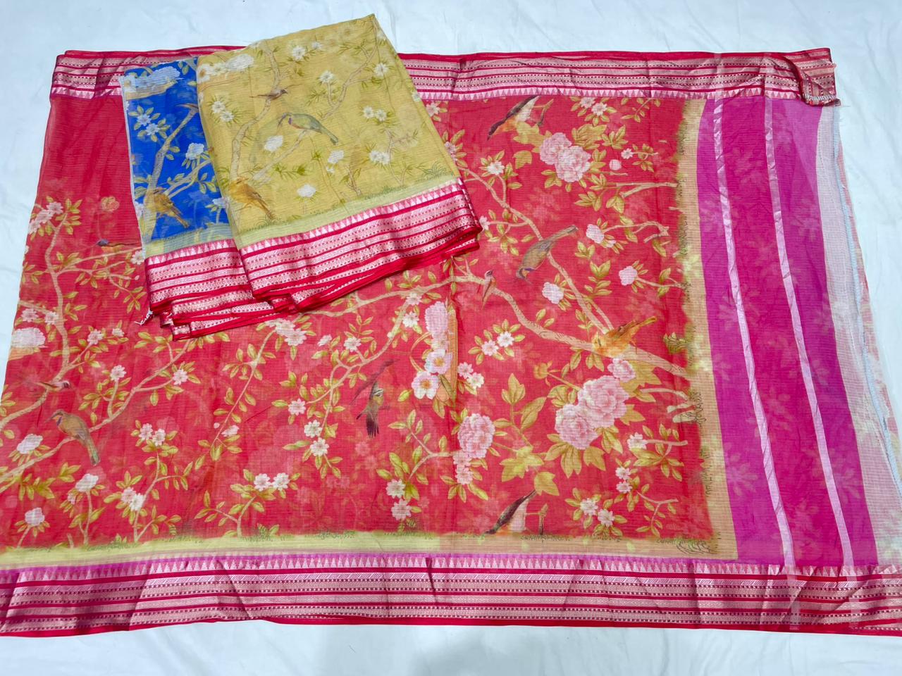 KOTA DORIA PURE COTTON DIGITAL PRINT SAREE