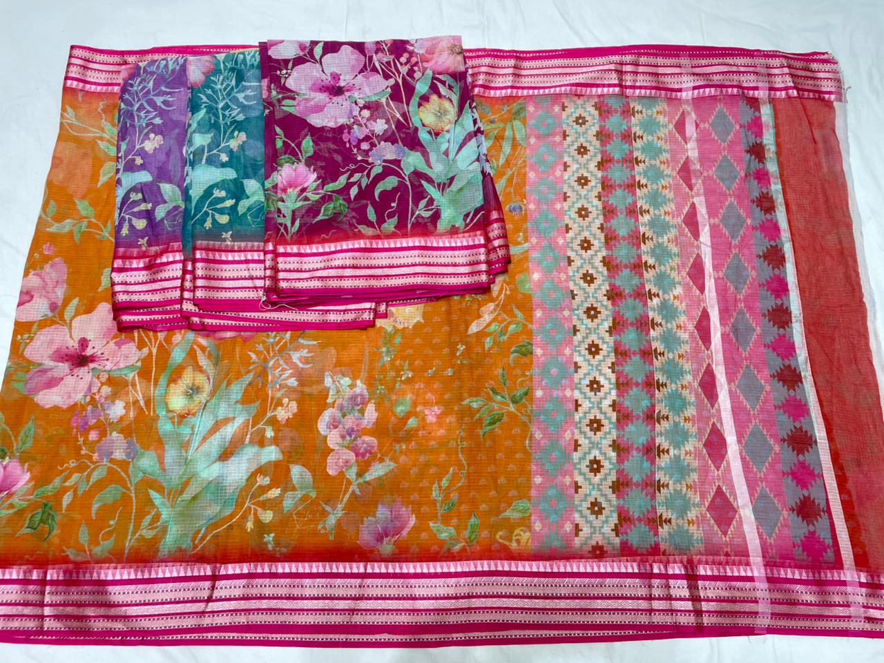 KOTA DORIA PURE COTTON DIGITAL PRINT SAREE