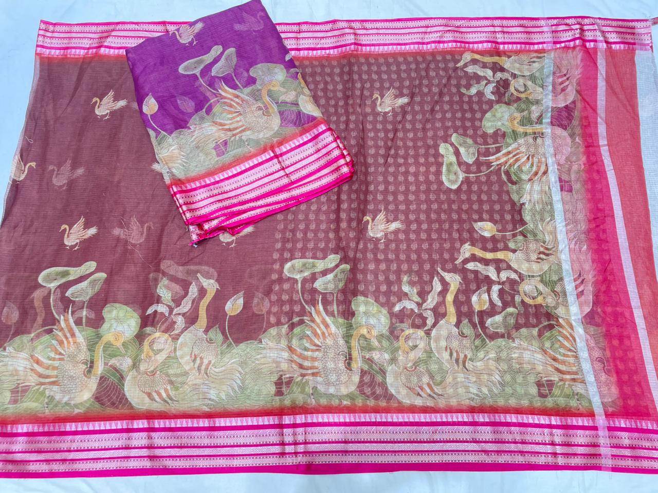 KOTA DORIA PURE COTTON DIGITAL PRINT SAREE