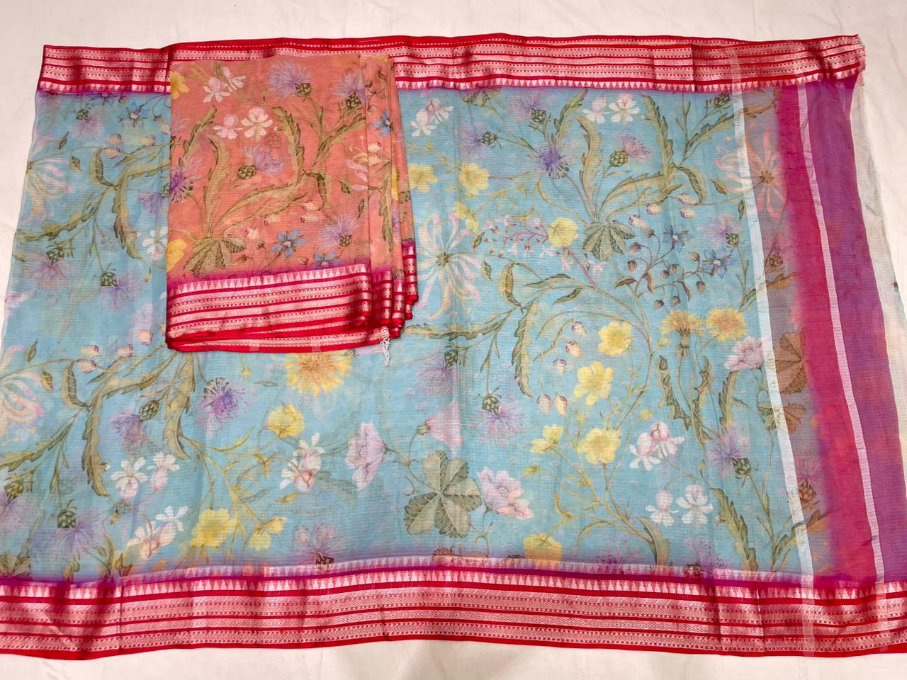 KOTA DORIA PURE COTTON DIGITAL PRINT SAREE