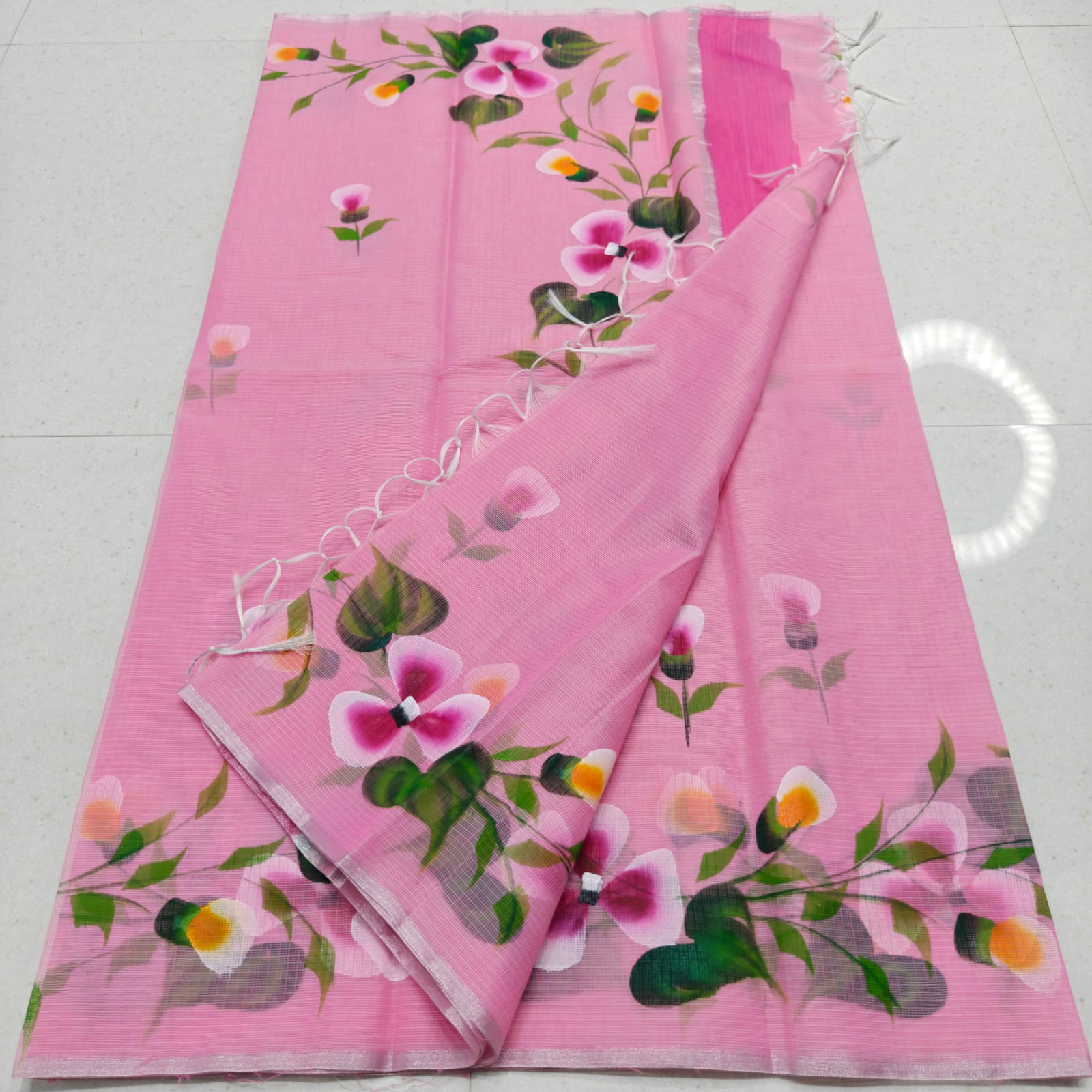 KOTA DORIA MIX COTTON BRUSH PAINT SAREE