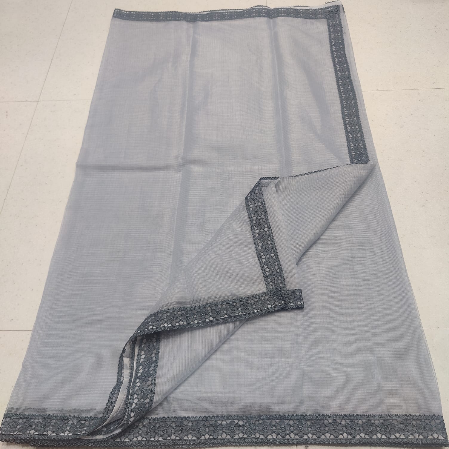 KOTA DORIA MIX COTTON HAND LACE WORK SAREE