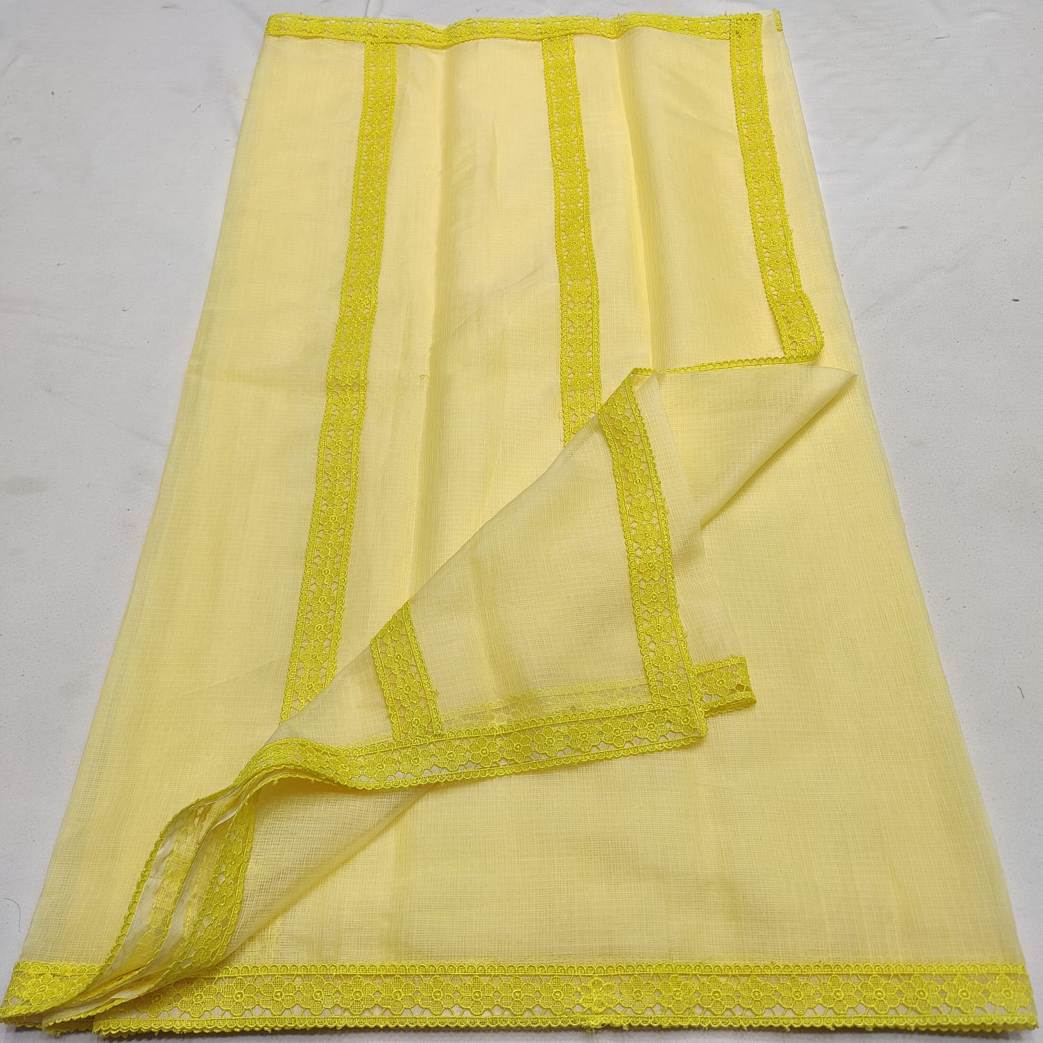 KOTA DORIA MIX COTTON HAND LACE WORK SAREE