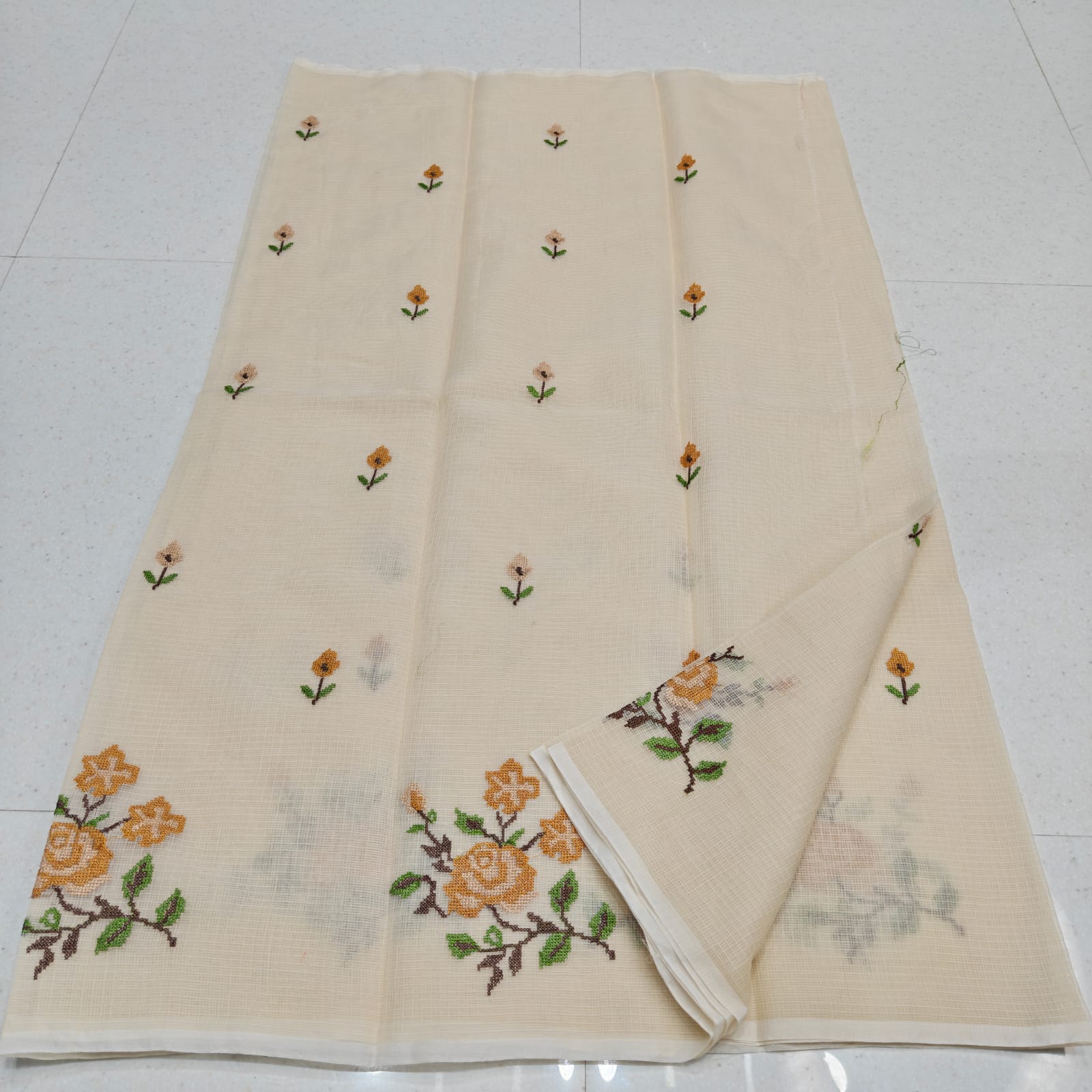 KOTA DORIA MIX COTTON COMPUTERIZED EMBROIDERY SAREE
