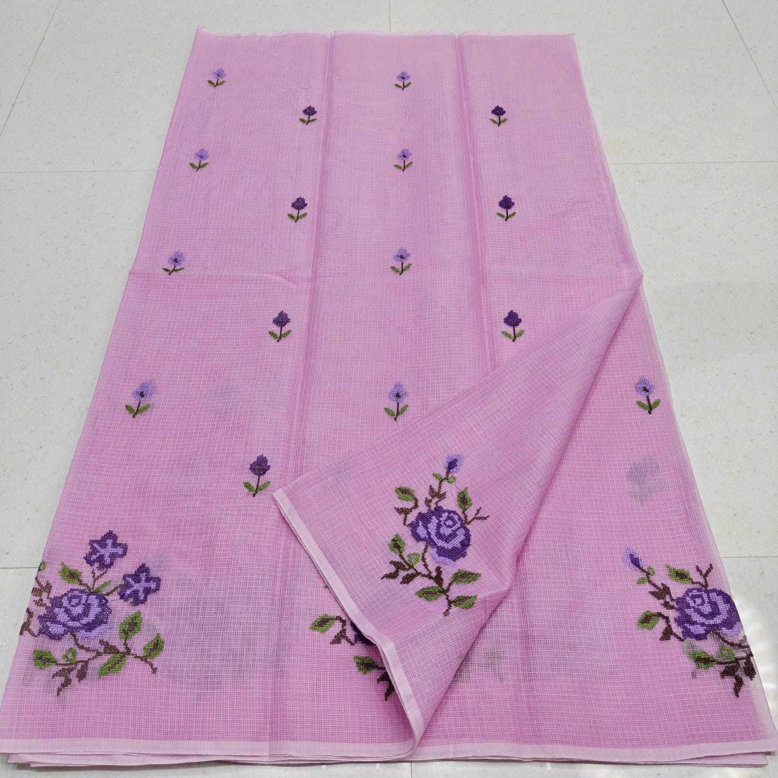 KOTA DORIA MIX COTTON COMPUTERIZED EMBROIDERY SAREE