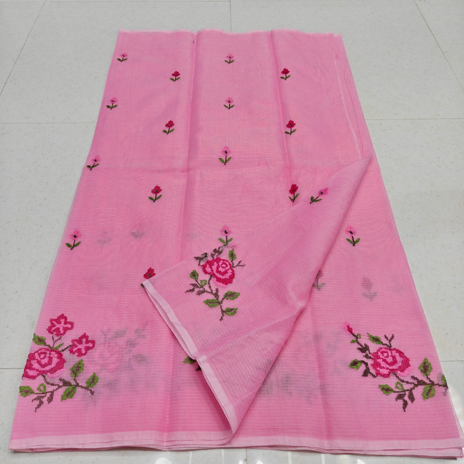 KOTA DORIA MIX COTTON COMPUTERIZED EMBROIDERY SAREE