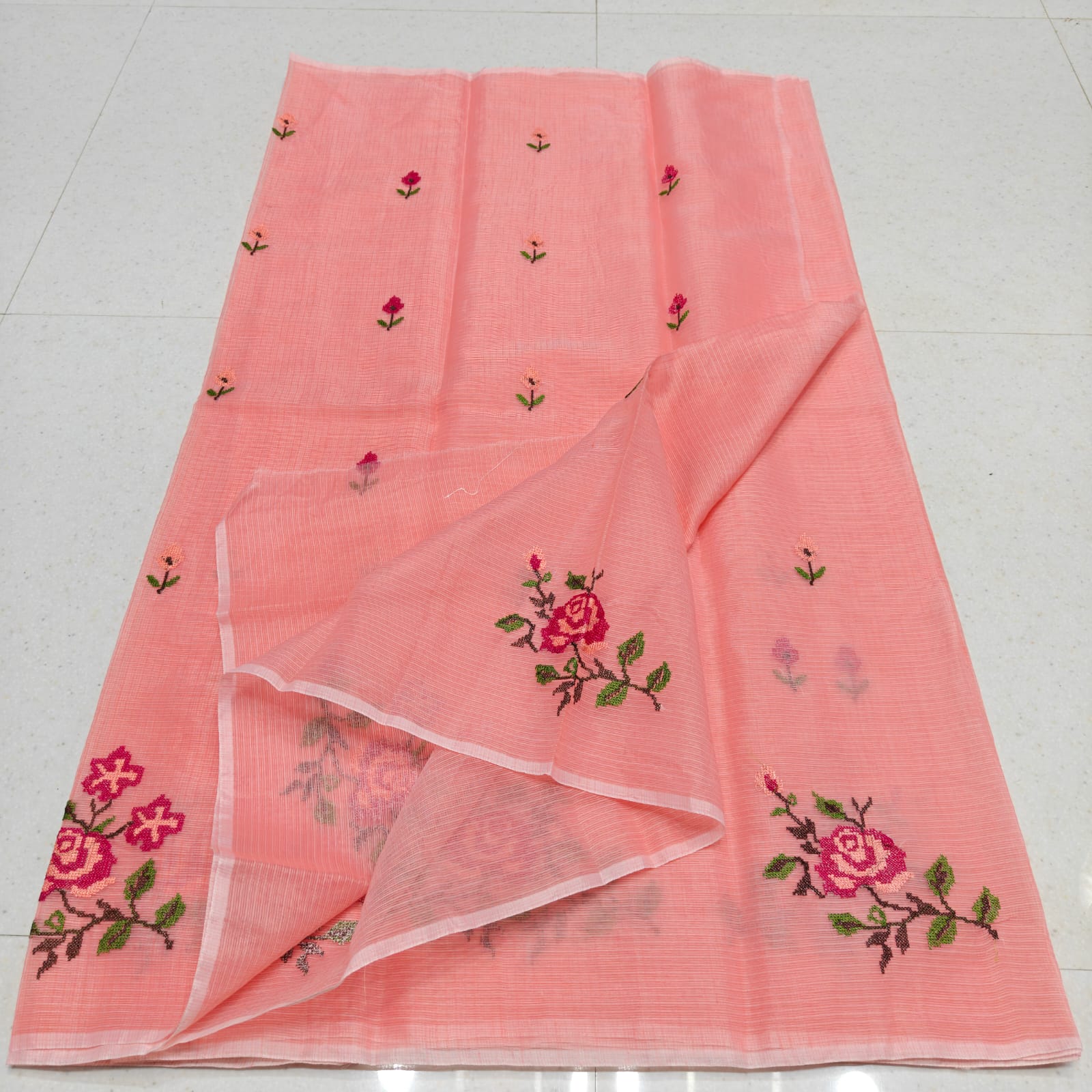 KOTA DORIA MIX COTTON COMPUTERIZED EMBROIDERY SAREE