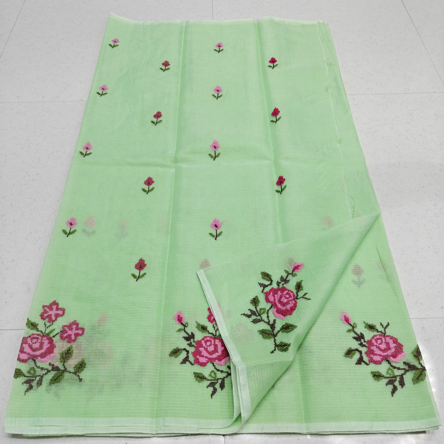 KOTA DORIA MIX COTTON COMPUTERIZED EMBROIDERY SAREE