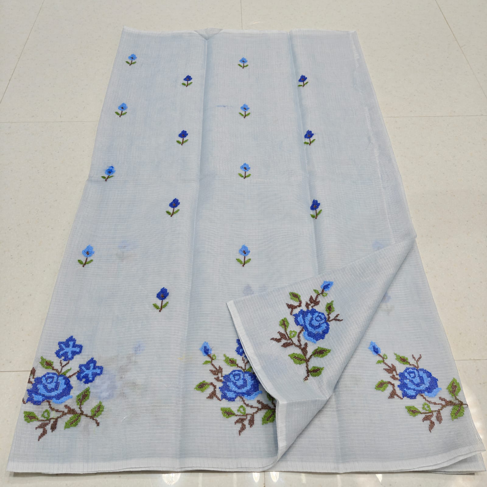 KOTA DORIA MIX COTTON COMPUTERIZED EMBROIDERY SAREE
