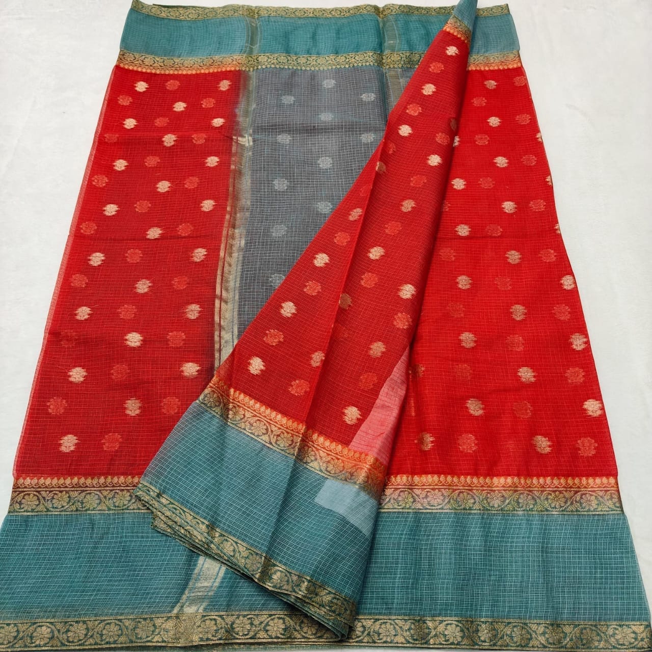 KOTA DORIA PURE COTTON WEAVING SAREE
