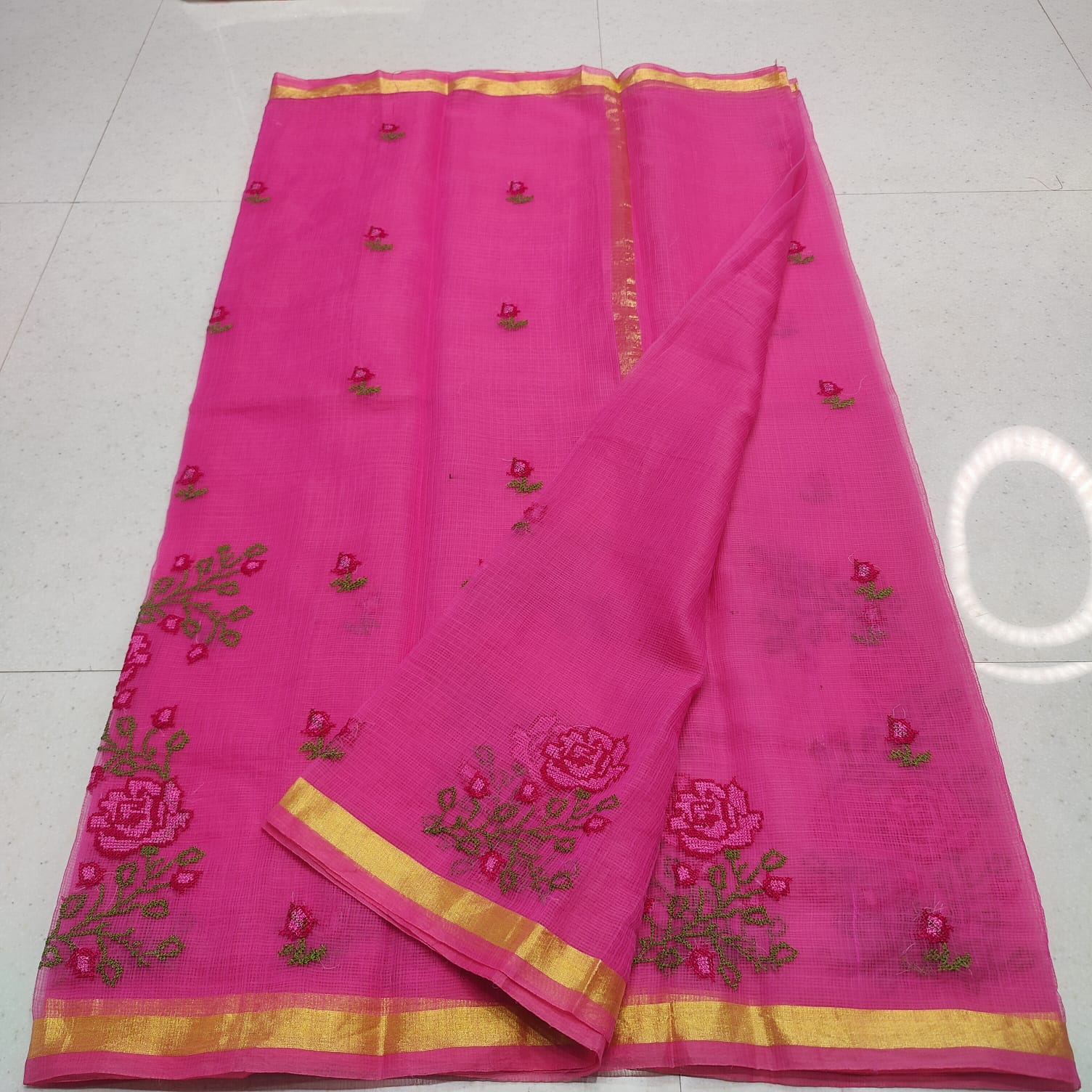KOTA DORIA MIX COTTON COMPUTERIZED EMBROIDERY SAREE