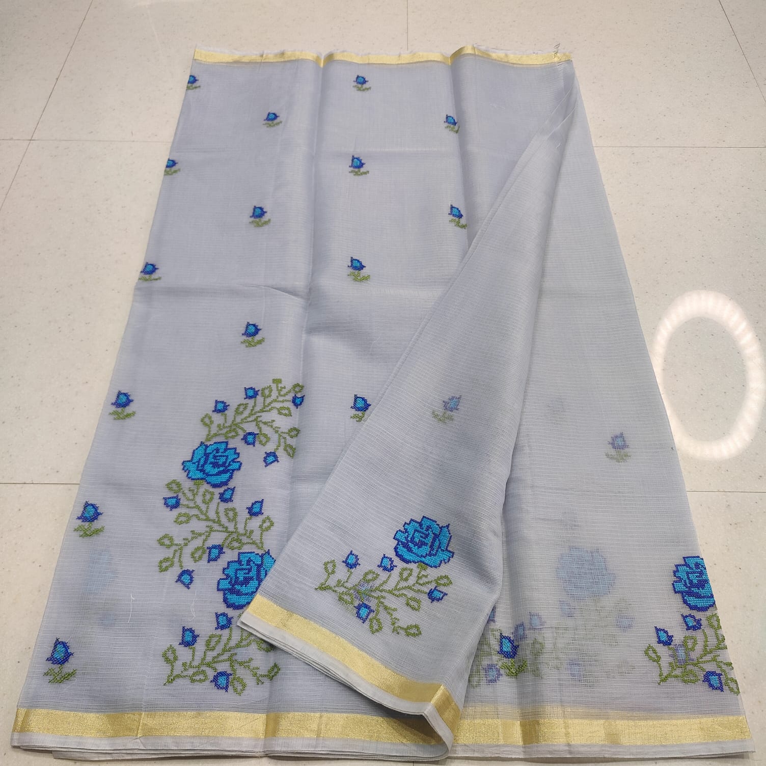 KOTA DORIA MIX COTTON COMPUTERIZED EMBROIDERY SAREE