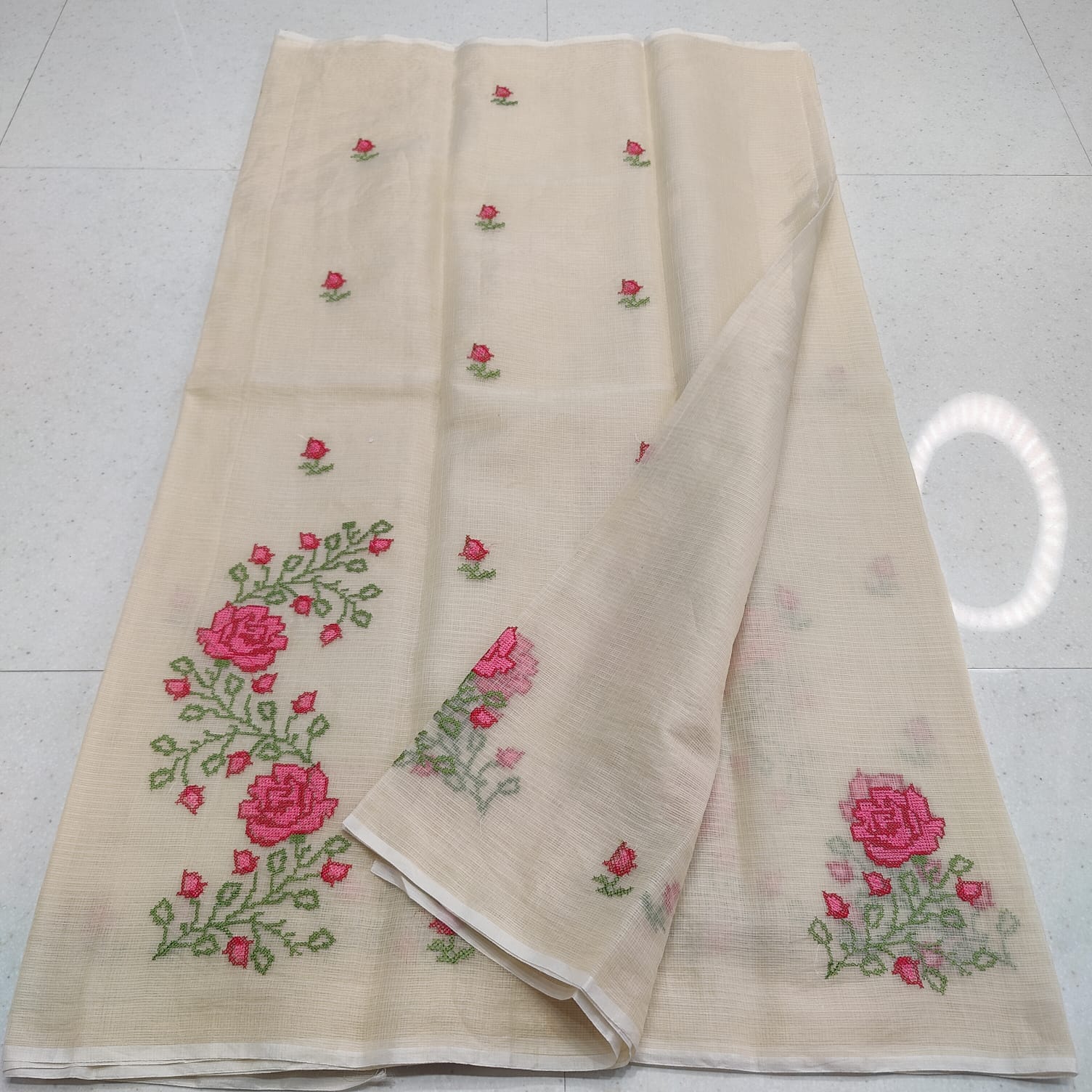 KOTA DORIA MIX COTTON COMPUTERIZED EMBROIDERY SAREE