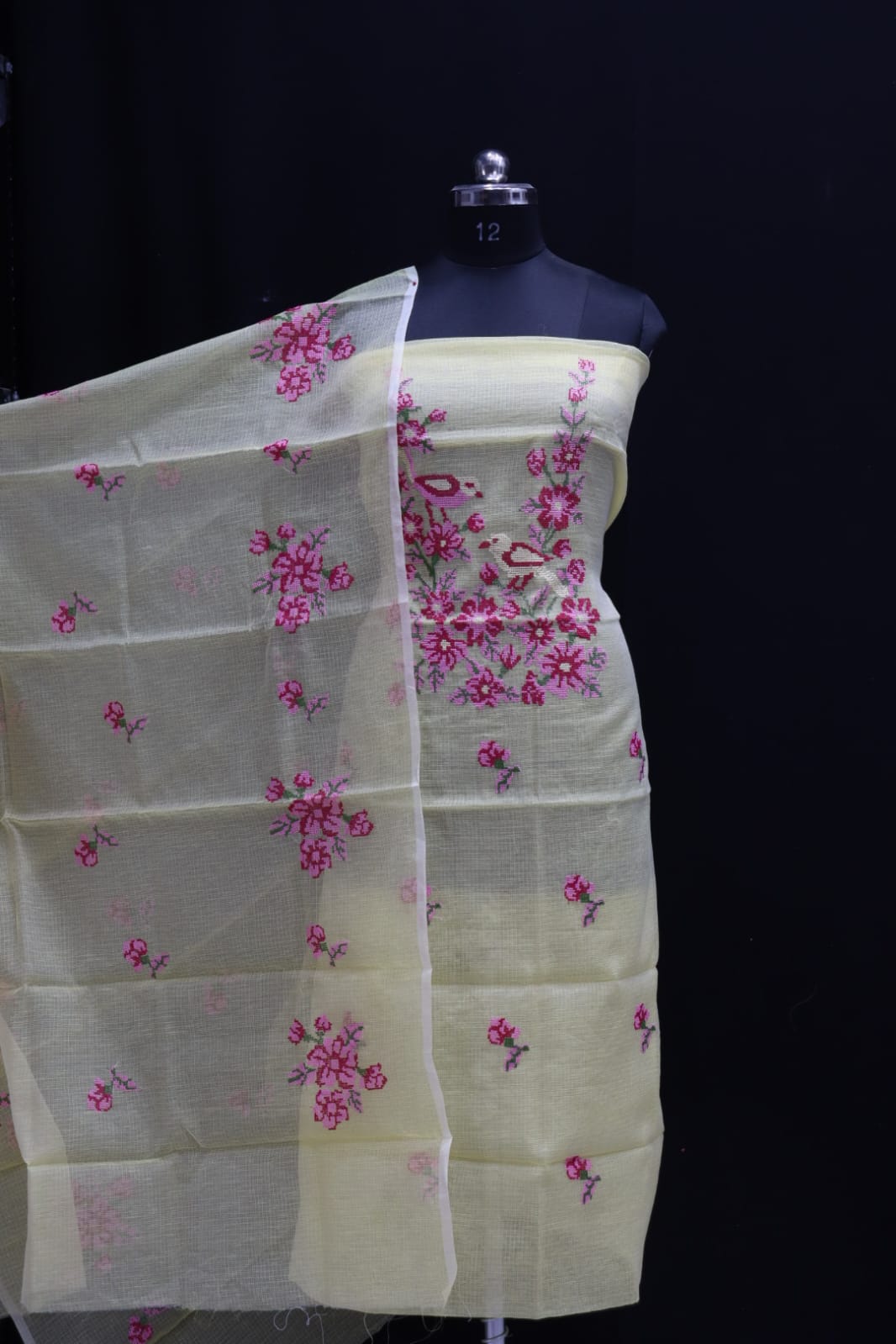 KOTA DORIA MIX COTTON COMPUTERIZED EMBROIDERY DRESS MATERIAL