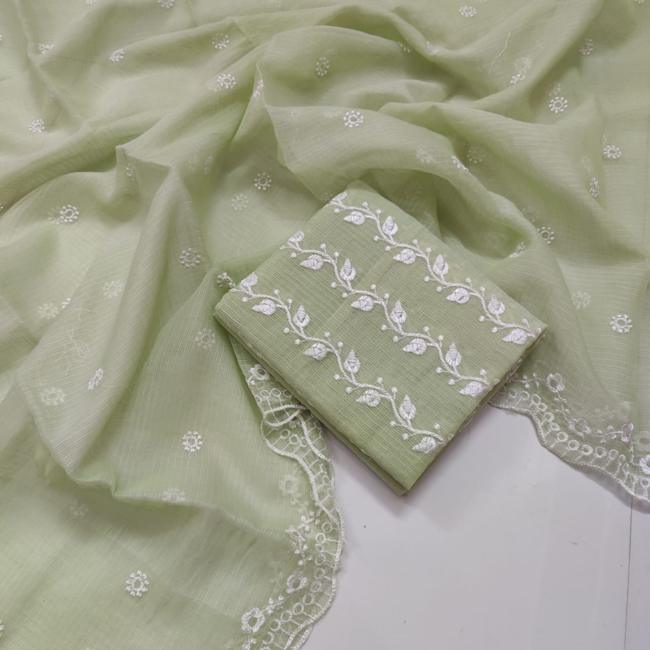 KOTA DORIA MIX COTTON COMPUTERIZED EMBROIDERY DRESS MATERIAL
