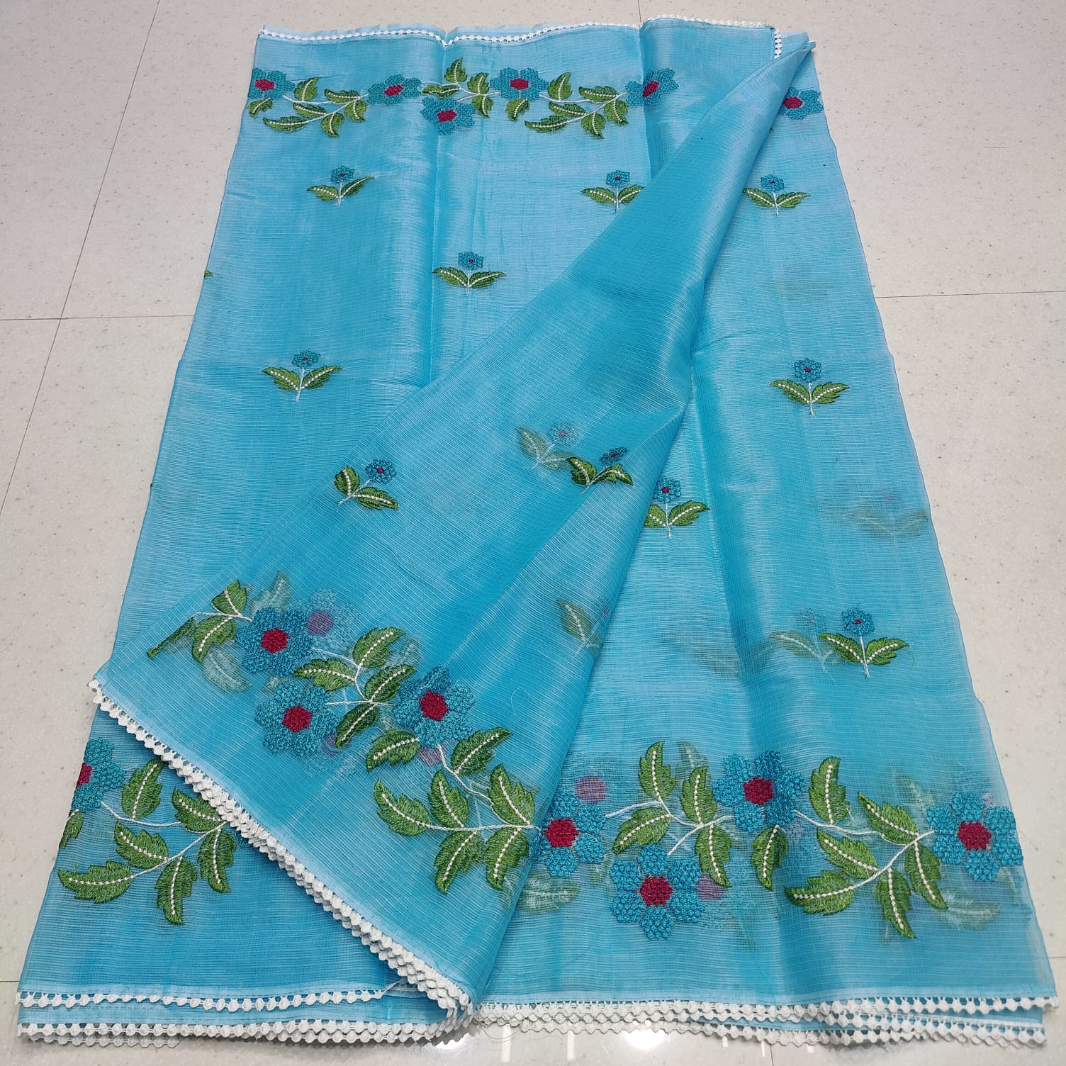 KOTA DORIA MIX COTTON COMPUTERIZED EMBROIDERY SAREE
