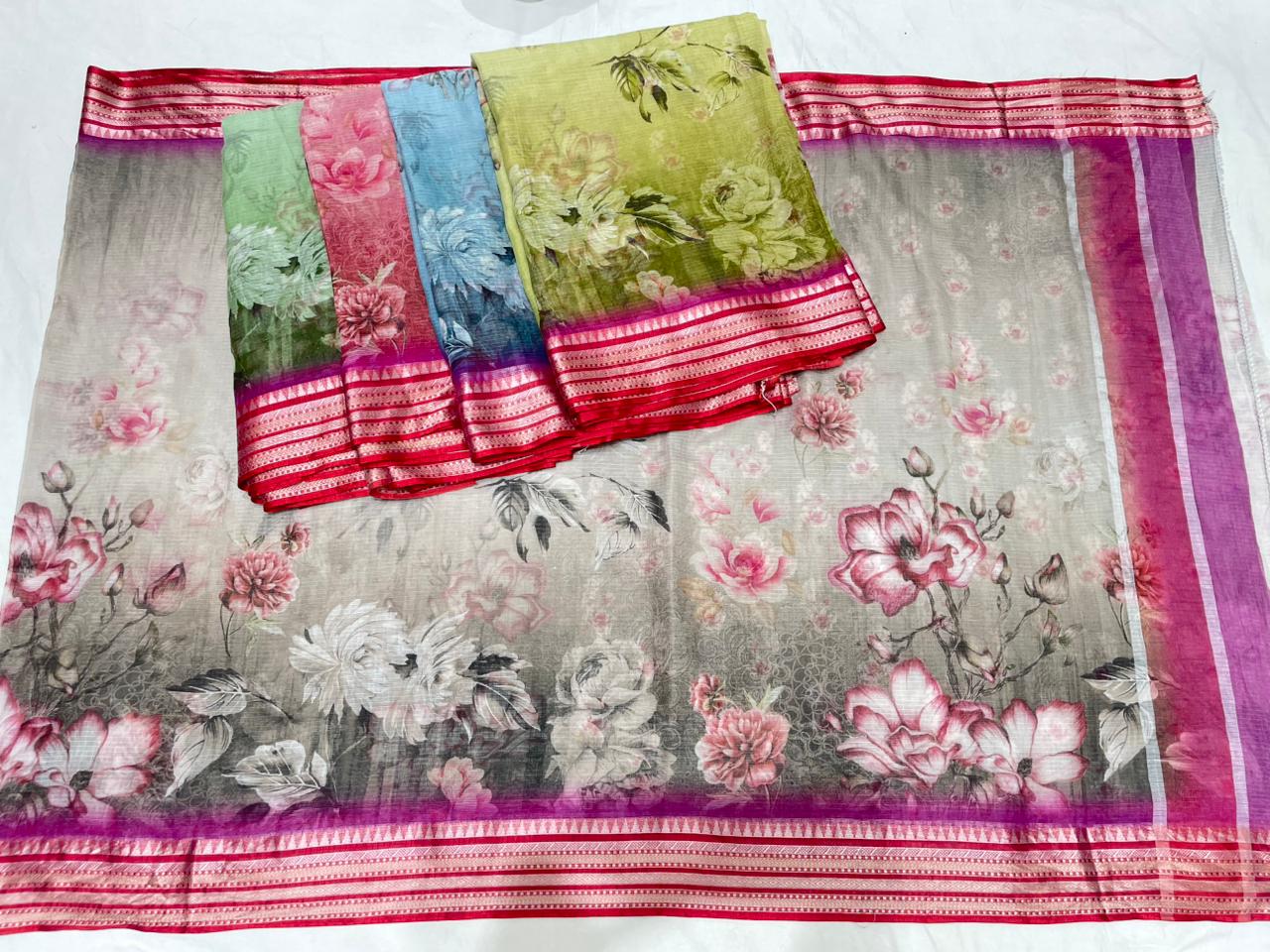 KOTA DORIA PURE COTTON DIGITAL PRINT SAREE